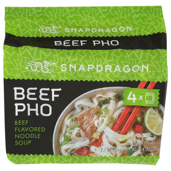 (Pack Of 4) Snapdragon Noodle Pho Beef 4 Pack 8.4 Oz