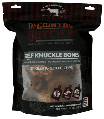 (Pack Of 4) The Country Butcher Dog Chew Knuckle Variety 3 Pieces