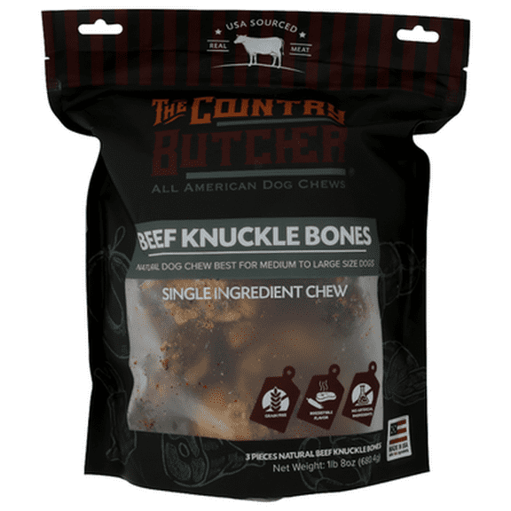 (Pack Of 4) The Country Butcher Dog Chew Knuckle Variety 3 Pieces