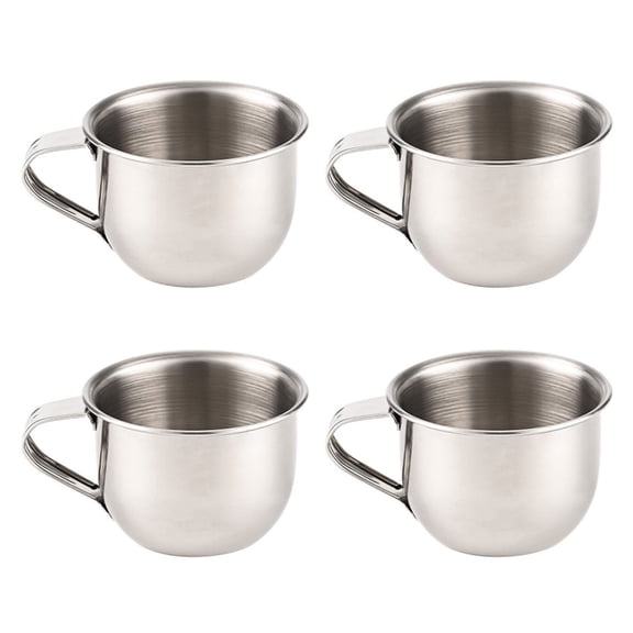 Pack Of 4 Tiny 304 Stainless Steel Cups Drinking Vessels Perfect For Daily Use Camping Parties And
