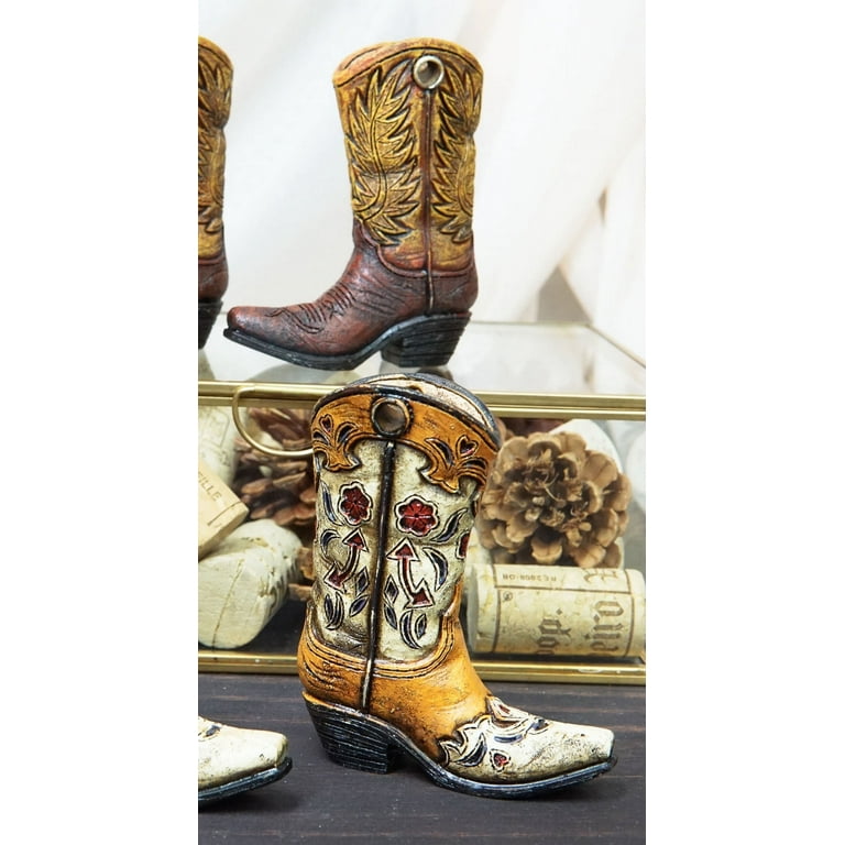 Tooled top cowboy boots