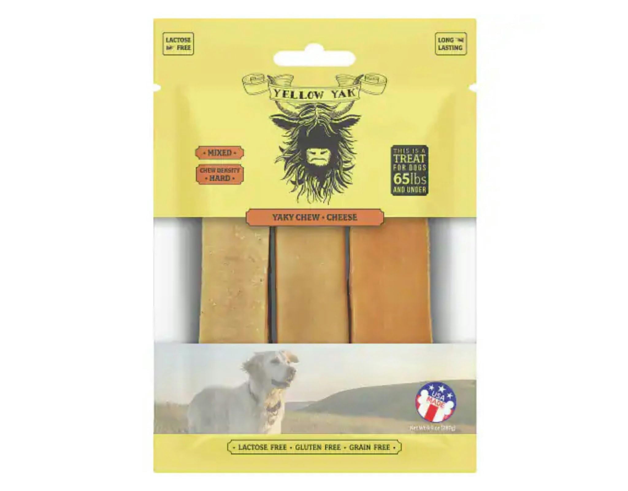 (Pack Of 4) Yellow Yak Dog Chew Yaky Mixed 9.9 Oz