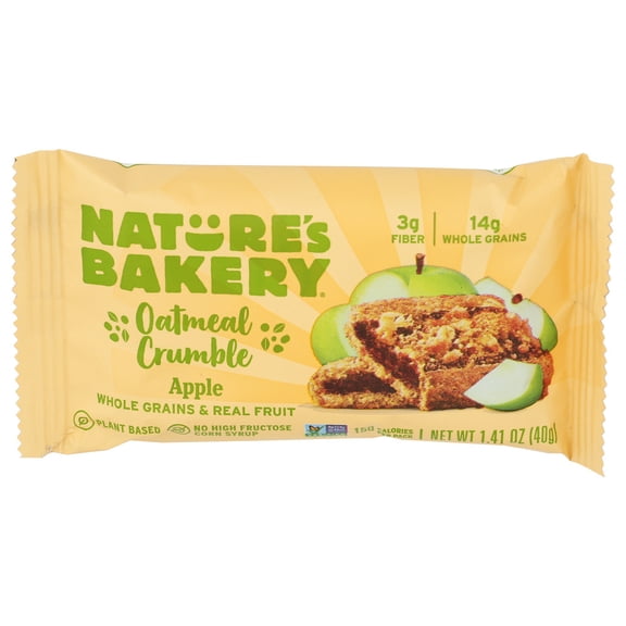 (Pack Of 48) Nature's Bakery Bar Oatmeal Crumble Apple 1.41 Oz