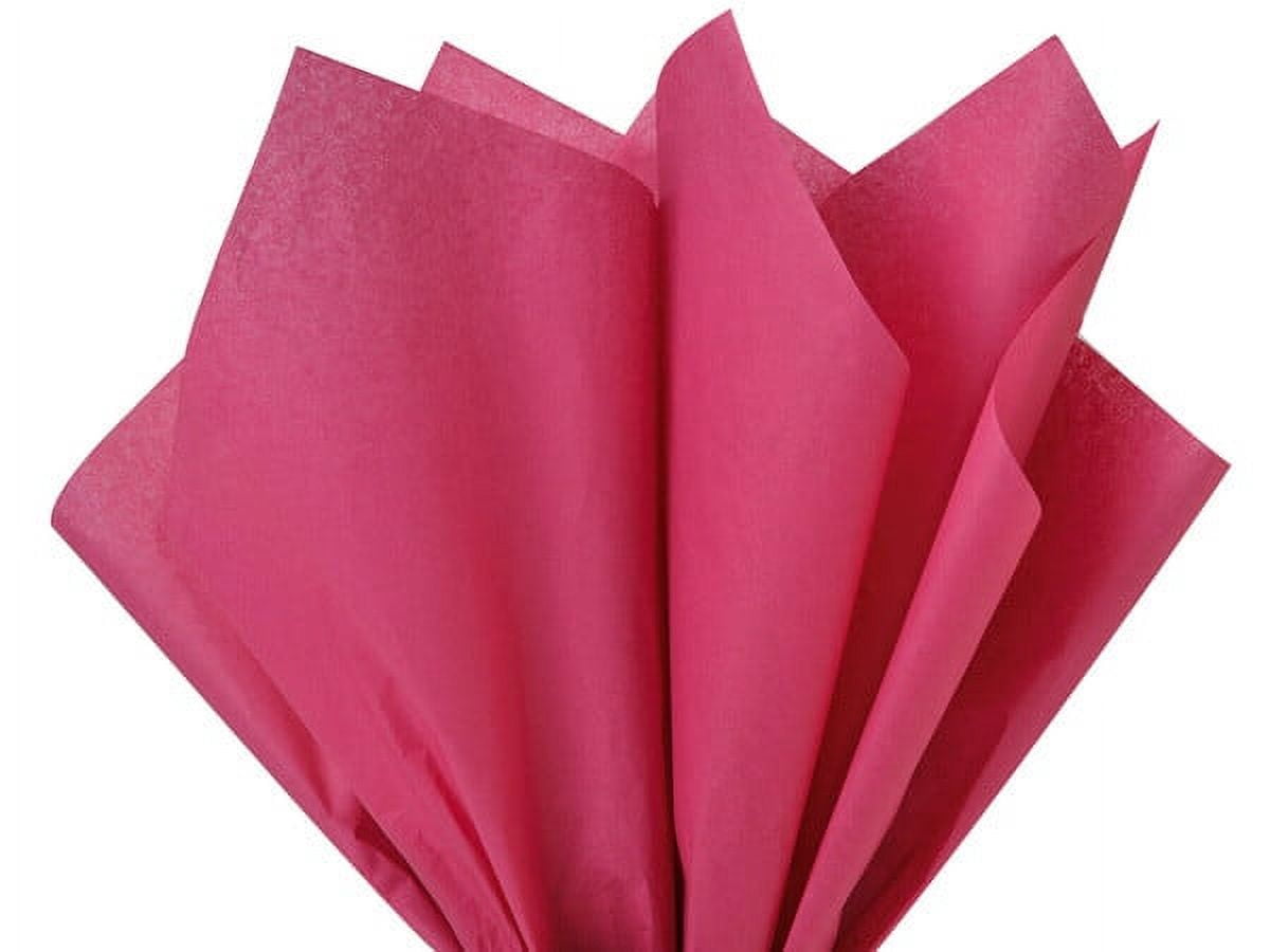 Pack Of 480, Solid Cerise Tissue Paper 20 X 30" Sheet Half Ream Made From 100% Post Industrial Recycled Fibers Made In USA