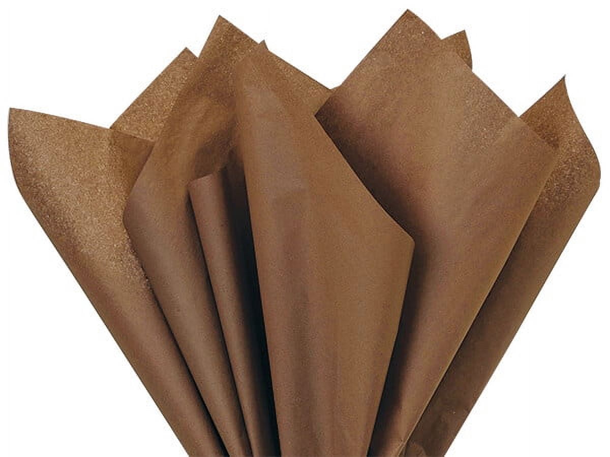 Pack Of 480, Solid Chocolate Tissue Paper 15 X 20" Sheet Half Ream Made From 100% Post Industrial Recycled Fibers Made In USA