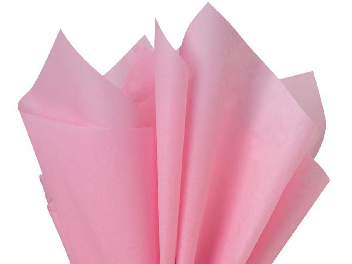 Pack Of 480, Solid Dark Pink Tissue Paper 15 X 20" Sheet Half Ream Made From 100% Post Industrial Recycled Fibers Made In USA