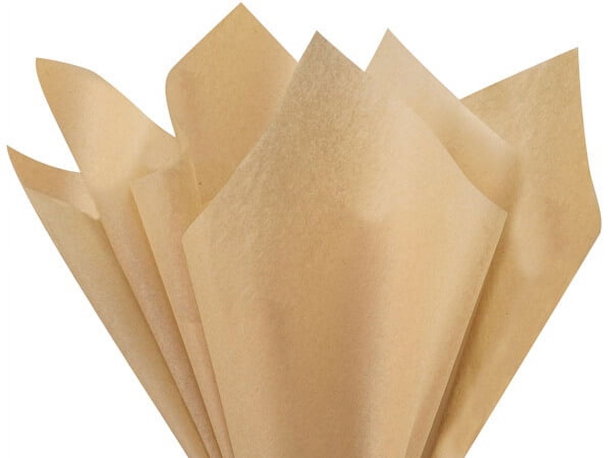 Pack Of 480, Solid Desert Tan Tissue Paper 20 X 30" Sheet Half Ream Made From 100% Post Industrial Recycled Fibers Made In USA