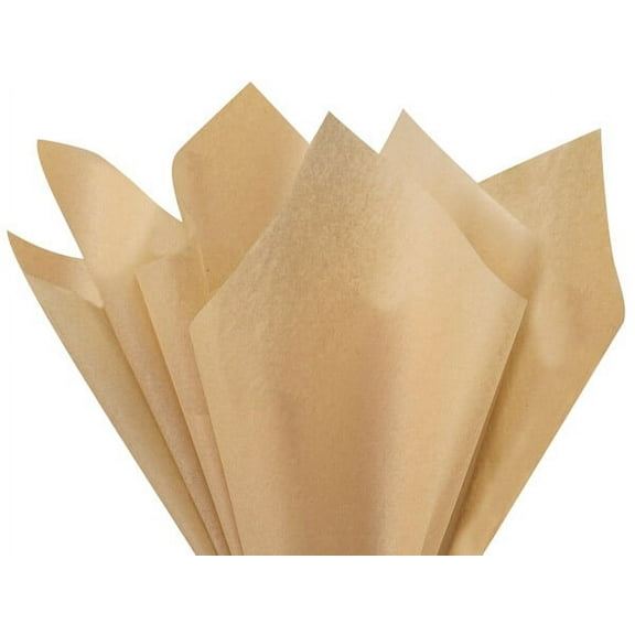 Pack Of 480, Solid Desert Tan Tissue Paper 20 X 30" Sheet Half Ream Made From 100% Post Industrial Recycled Fibers Made In USA