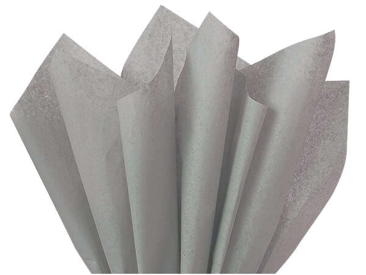 Pack Of 480, Solid Gray Tissue Paper 20 X 30" Sheet Half Ream Made From 100% Post Industrial Recycled Fibers Made In USA