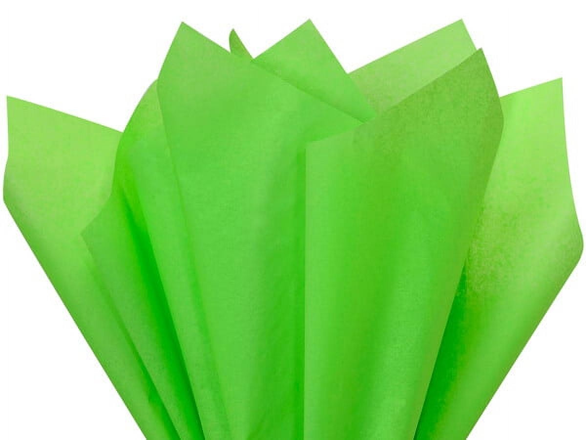 Pack Of 480, Solid Groovy Green Tissue Paper 20 X 30" Sheet Half Ream Made From 100% Post Industrial Recycled Fibers Made In USA