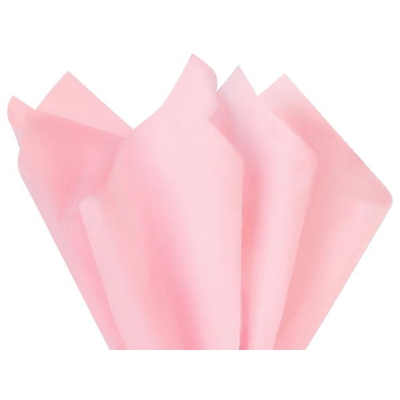 Pack Of 480, Solid Light Pink Tissue Paper 15 X 20" Sheet Half Ream Made From 100% Post Industrial Recycled Fibers Made In USA