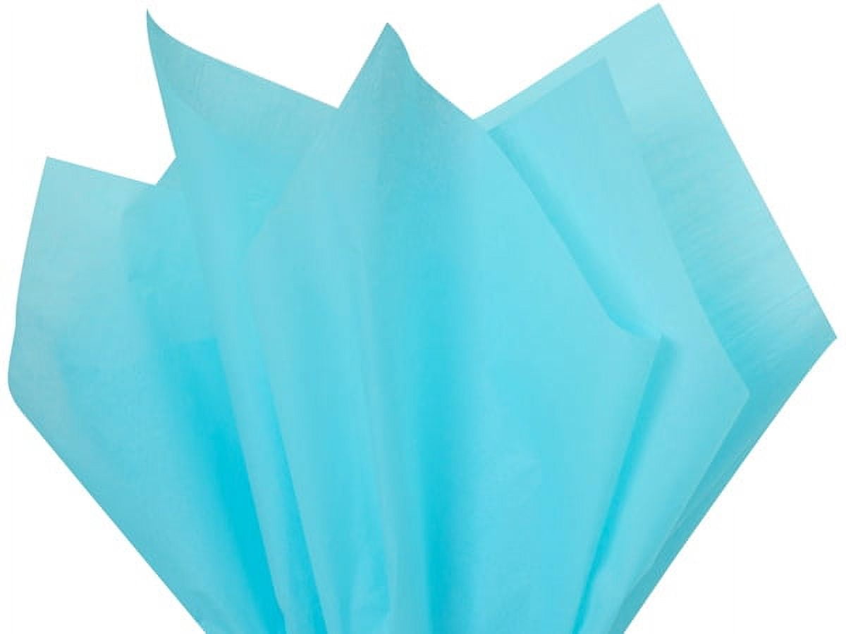 Pack Of 480, Solid O X Ford Blue Tissue Paper 15 X 20" Sheet Half Ream Made From Post Industrial Recycled Fibers Made In USA