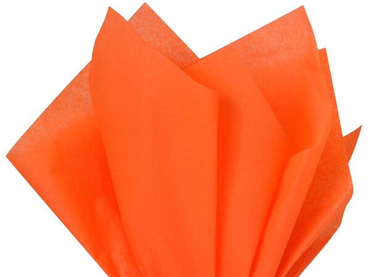 Pack Of 480, Solid Orange Tissue Paper 20 X 26" Sheet Half Ream Made From 100% Post Industrial Recycled Fibers Made In USA