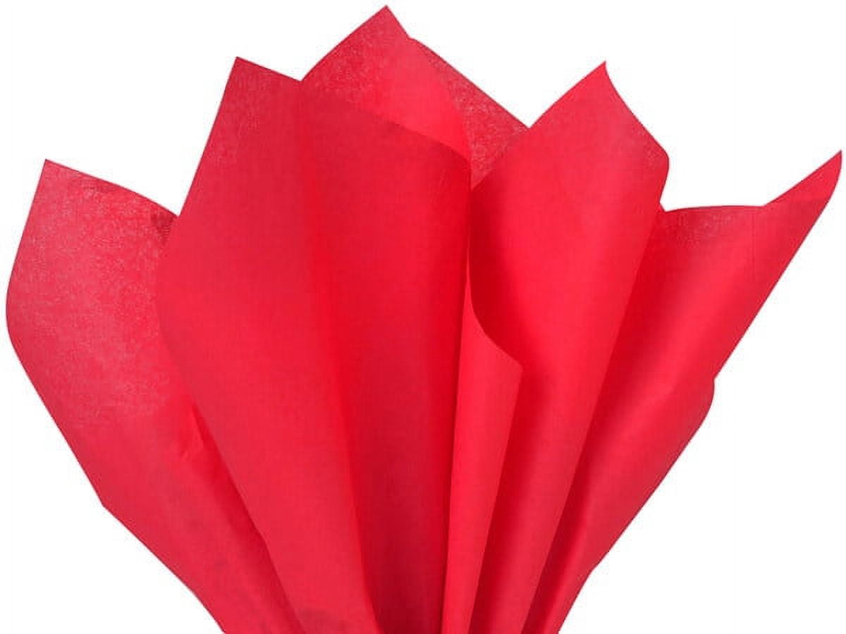 Pack Of 480, Solid Red Tissue Paper 15 X 20" Sheet Half Ream Made From 100% Post Industrial Recycled Fibers Made In USA