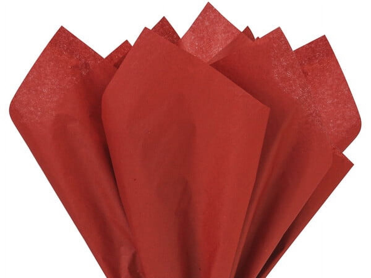 Pack Of 480, Solid Scarlet Red Tissue Paper 20 X 30" Sheet Half Ream Made From 100% Post Industrial Recycled Fibers Made In USA