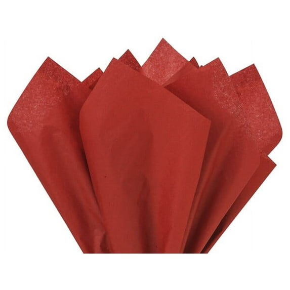 Pack Of 480, Solid Scarlet Red Tissue Paper 20 X 30" Sheet Half Ream Made From 100% Post Industrial Recycled Fibers Made In USA