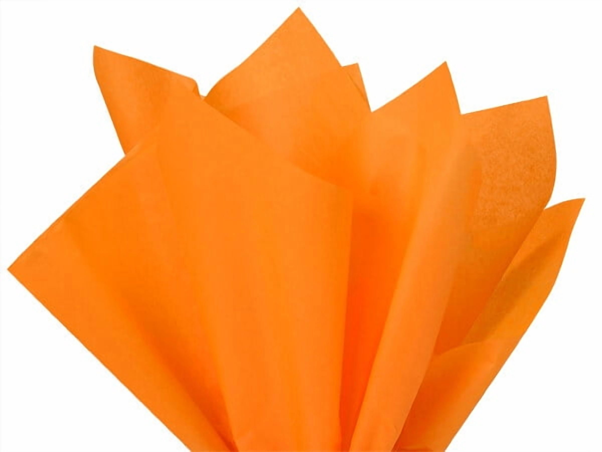 Pack Of 480, Solid Tangerine Tissue Paper 15 X 20" Sheet Half Ream Made From 100% Post Industrial Recycled Fibers Made In USA
