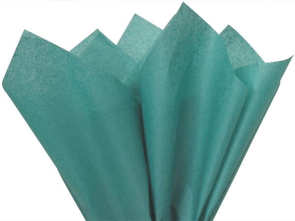 Pack Of 480, Solid Teal Tissue Paper 20 X 30" Sheet Half Ream Made From 100% Post Industrial Recycled Fibers Made In USA