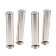 thumbnail image 1 of Pack Of 4pcs Stainless Steel Legs 2inch Round Kitchen Cabinets, Sofa, Tables, Chairs, With slip Rubber Base 25cm, 1 of 8