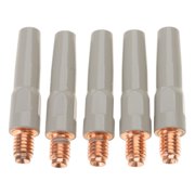 Pack Of 5 40mm Coated Metal Conductive Nozzles Tip Offering Wear Resistance For Enhances Welding Control And Durability