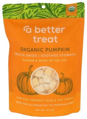 (Pack Of 5) A Better Treat Dog Treat Freeze Dried Pumpkin Organic 0.5 Oz