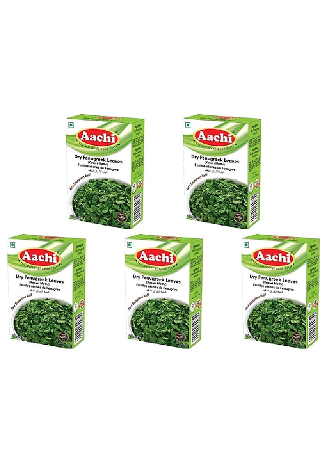Pack Of 5 Aachi Dry Fenugreek Leaves (Kasuri Methi) 25 Gm (1 Oz