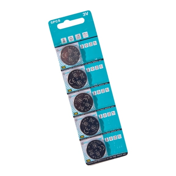 Pack Of 5 CR2450 Batteries Lithium Button Coin Cell Batteries For Light Strips