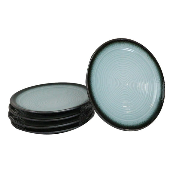 Pack Of 5 Ceramic Blue Sky Seikai Collection Large Round Dinner Plates 10" D