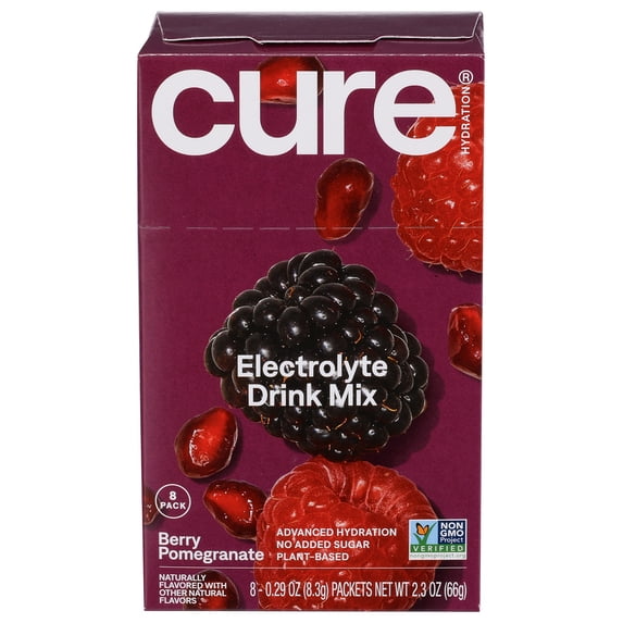 (Pack Of 5) Cure Hydration Electrolyte Drink Mix Berry Pomegranate 2.3 Oz