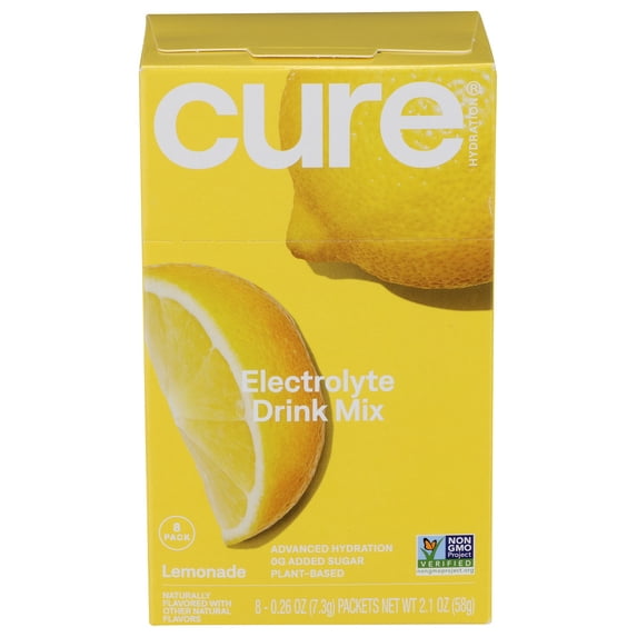 (Pack Of 5) Cure Hydration Electrolyte Drink Mix Lemonade 2.3 Oz