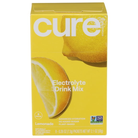 (Pack Of 5) Cure Hydration Electrolyte Drink Mix Lemonade 2.3 Oz