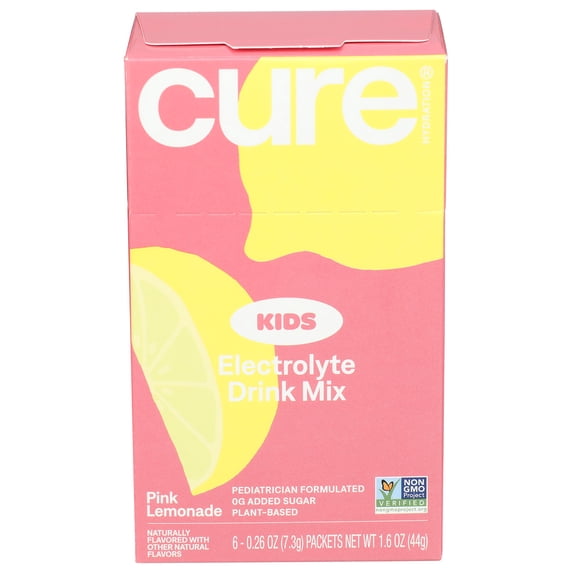 (Pack Of 5) Cure Kid Hydrating Electrolyte Drink Mix Pink Lemonade 1.6 Oz