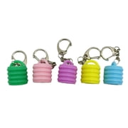Pack Of 5 Innovative Lip Gloss And Keychain Integration For Seamless Makeup Application During Any Occasion