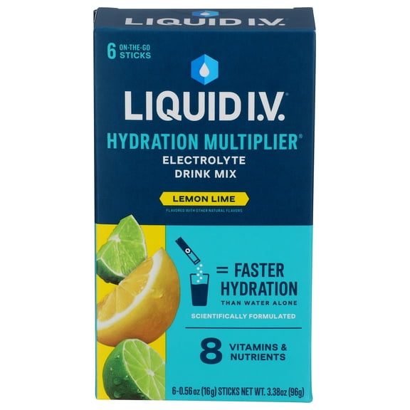 (Pack Of 5) Liquid Iv Hydration Electrolyte Drink Mix Lemon Lime 3.39 Oz
