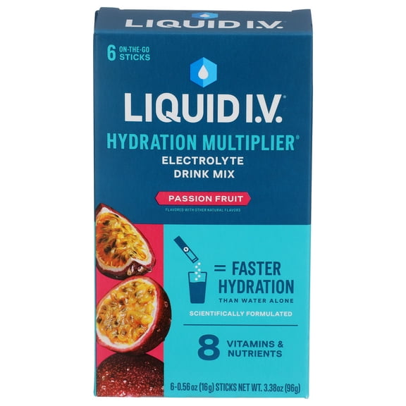 (Pack Of 5) Liquid Iv Hydration Electrolyte Drink Mix Passion Fruit 3.39 Oz