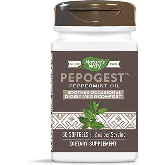 (Pack Of 5) Natures Way Pepogest Peppermint Oil 60 Sg
