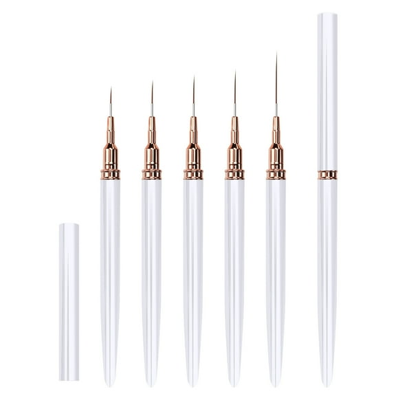 Pack Of 5 Professional Nails Art Brushes Set MultiFunctional Tip Painting Brush For Intricate Designs Precise Detailing