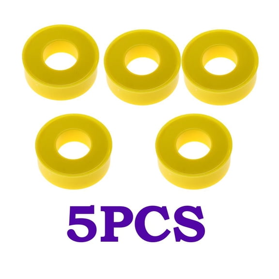 Pack Of 5 Rolls PTFE Pipe Thread Tape Yellow Length 12m,Wide 1.2mm