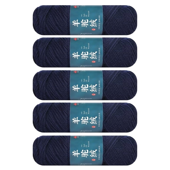 Pack Of 5 Soft Wool Yarn 100g/Roll Knitting Wool Yarn For Sweaters Scarves Hat