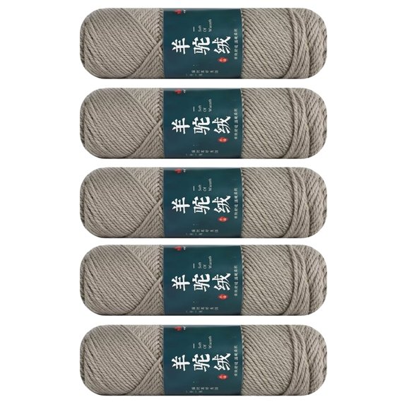 Pack Of 5 Soft Wool Yarn 100g/Roll Knitting Wool Yarn For Sweaters Scarves Hat