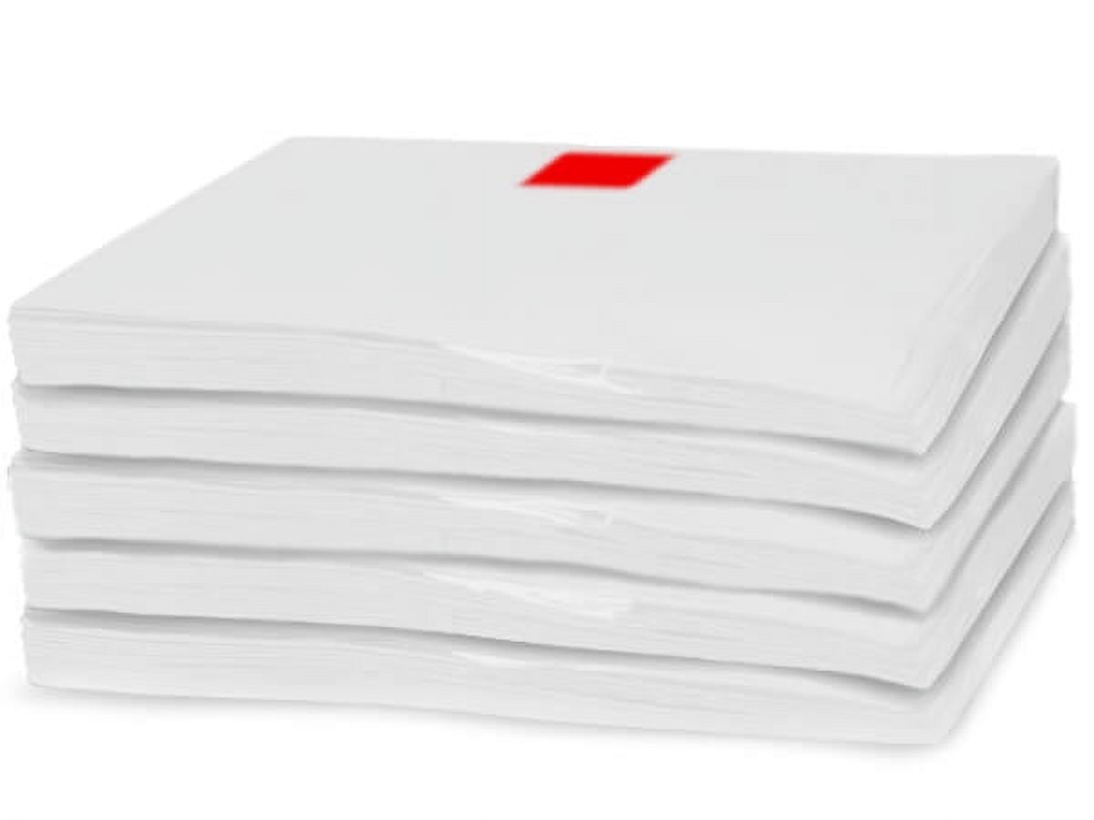 Pack Of 5, Solid White Recycled Tissue Paper 15 x 20" 960 Sheets/Pk Made in USA