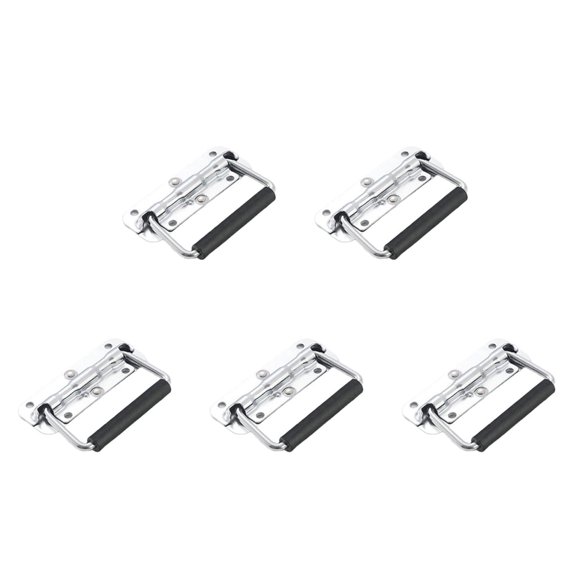 Pack Of 5 Spring Loaded Folding Handles Folding Handles with Spring Small Designs Handle for Storage Boxes & Toolboxes