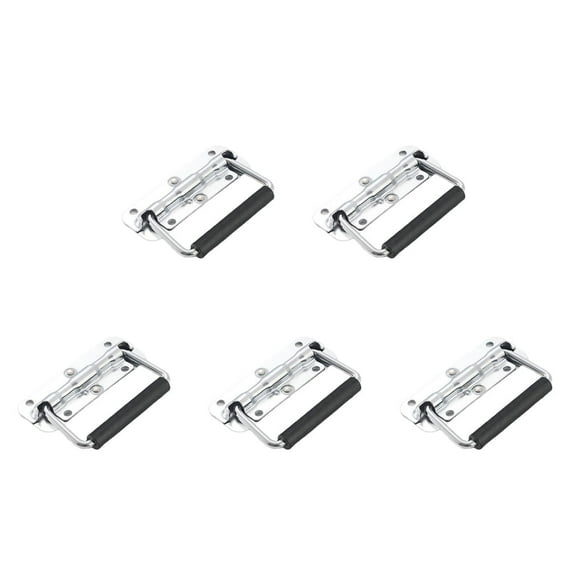 Pack Of 5 Spring Loaded Folding Handles Folding Handles with Spring Small Designs Handle for Storage Boxes & Toolboxes