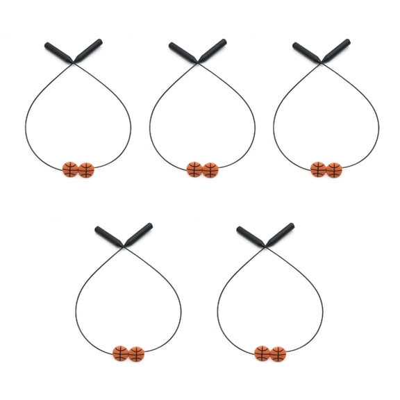 Pack Of 5 Steel Wire Glasses Retainer Secure For Shades Eyeglasses Adults Black