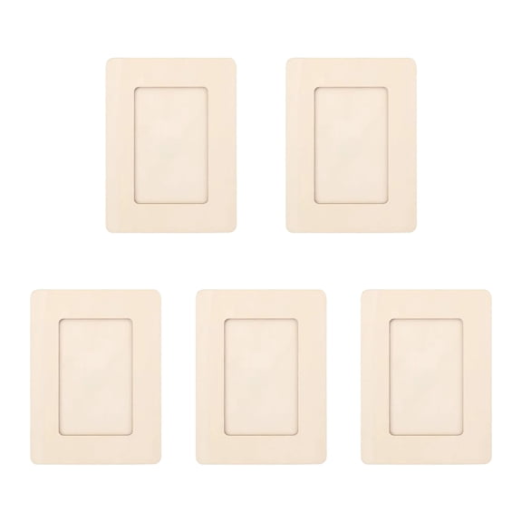 Pack Of 5 Unfinished Wooden Standing Picture Frame For Crafting Perfect For Kids Art Projects And Home Tabletop Decors