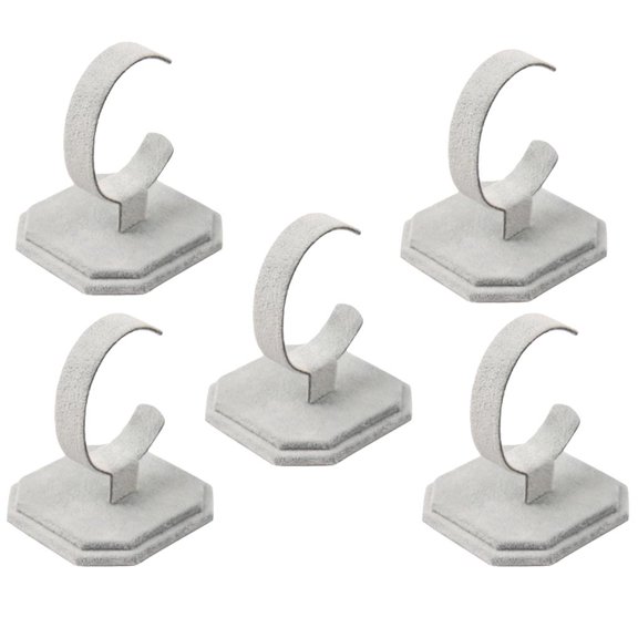 Pack Of 5 Velvet Wrist Watch Bracelet Showcase Display Stretchie Bangle