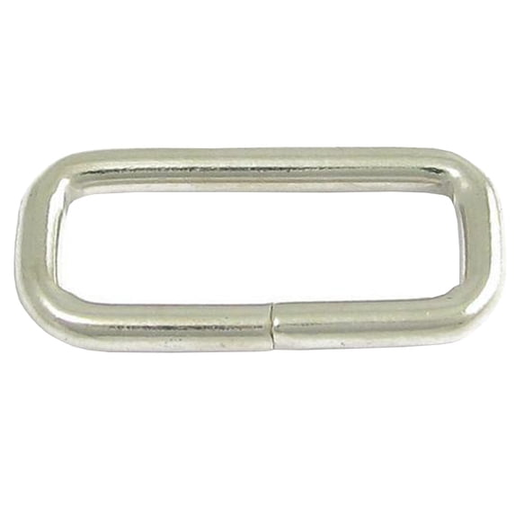 Pack Of 50 1/2 In X Inch Nickle Plated Wire Rectangle Strap Loop