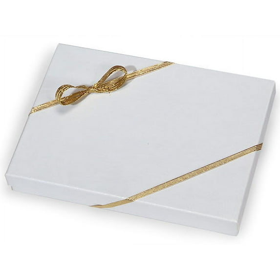 Pack Of 50, 16" Met. Gold Stretch Loops 1/4" Wide Elastic Ribbon w/Bow Great For Jewelry Boxes