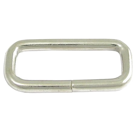 Pack Of 50 3/8 In X 3/4 Wire Rectangle Strap Loop Nickel Plated