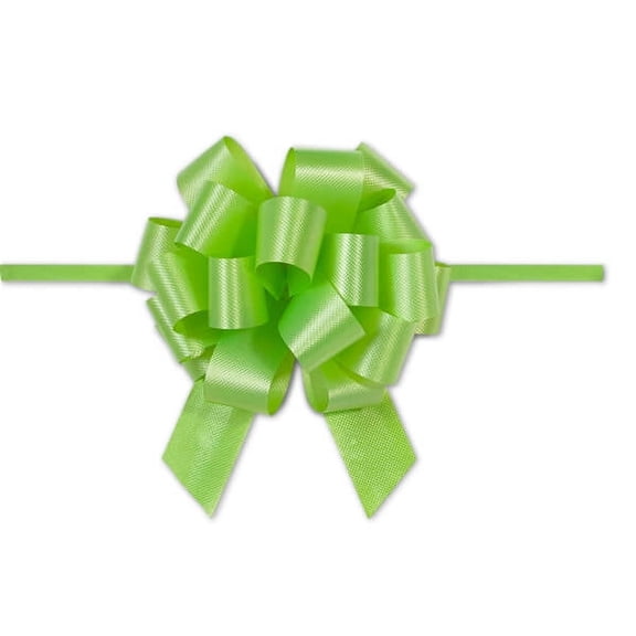 Pack Of 50, 4" Solid Citrus 100% Polypropylene Flora Satin Gift Pull Bows 18 Loops For Gift Baskets & Gift Packaging